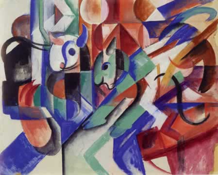 Composition with Two Cows, 1913