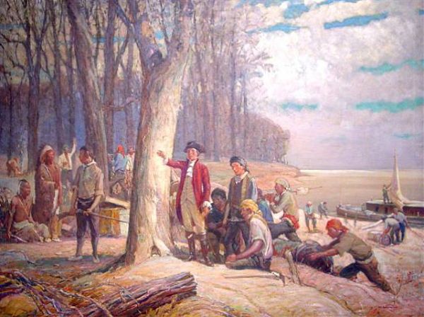 Berninghaus, The Discovery of St. Louis by August Chouteau