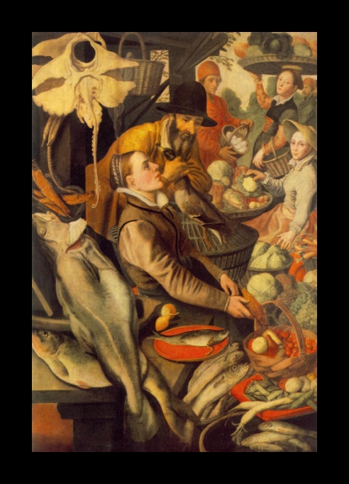 Beuckelaer Painting, The Fish Market