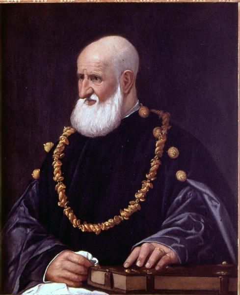 Cariani, Portrait of a Man with a Book and a Necklace of Shells