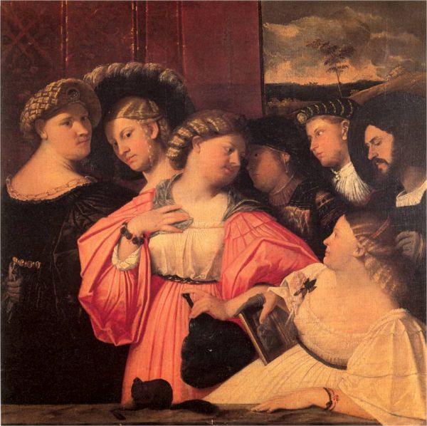 Cariani, Four Courtesans and Three Gentlemen