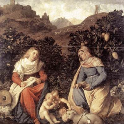 Il Cariani painting, Sacred Conversation