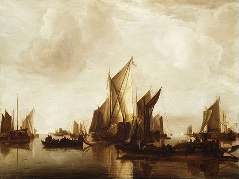 Cappelle, A State Yacht and Other Craft in Calm Water