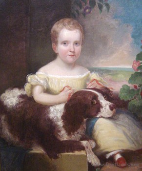 Portrait of a Child with a Dog