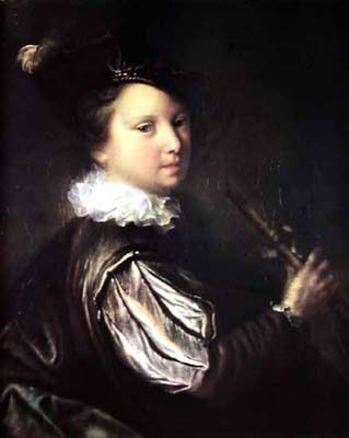 Grimou painting, The Little Flute Player