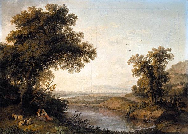 Hackert painting, Italian Landscape