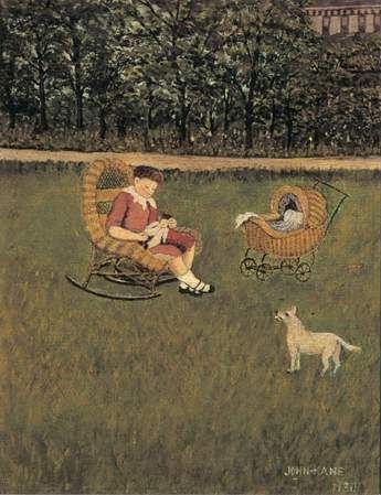 Kane, Girl with Doll Carriage