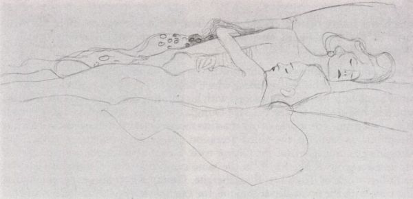Klimt drawing, Study for