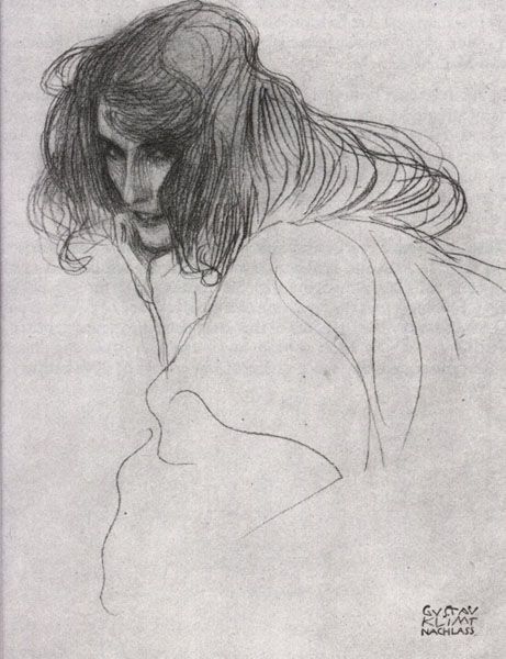 Klimt drawing, Study for