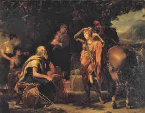 Lethiere painting, Herminie chez les Bergers