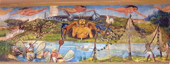 Manilla, view of mural