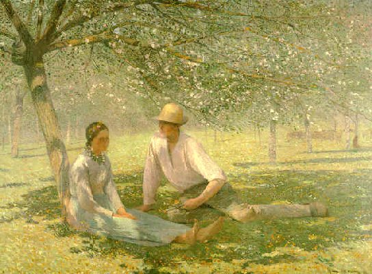 Jeune Couple dans un Verger au Printemps 1892