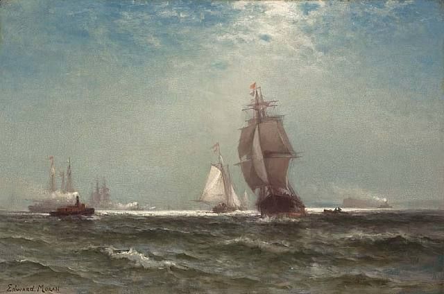 Moran, Shipping in New York Harbor