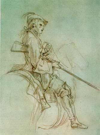 Natoire sketch, Sketch of a Soldior