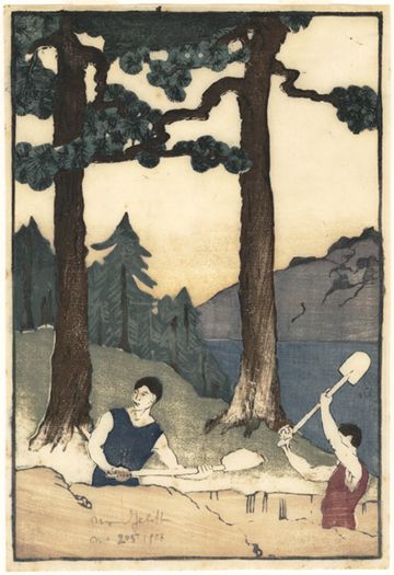 Nordfeldt, Two Men Digging, 1906