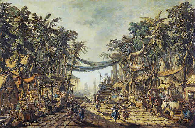 Pillement painting, Oriental Landscape