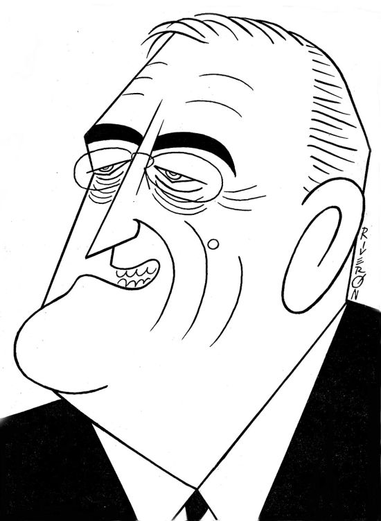 Riveron, Roosevelt charicature, 1940