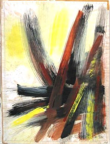 Riveron, Untitled, oil on paper 1961