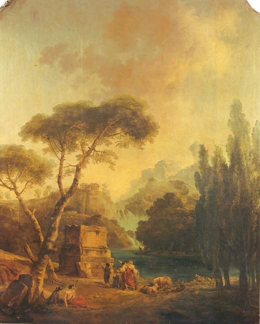 Robert painting, Landscape with Waterfall