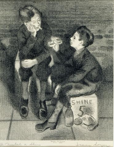 A Nickel a Shine 1937 Lithograph