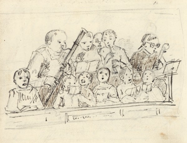 Webster, Preparatory drawing for