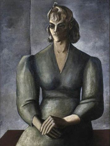 Gertrude Abercrombie, Self-Portrait in Green Dress, Illinois