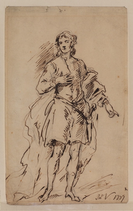 Vanderbank, Standing male figure 1737