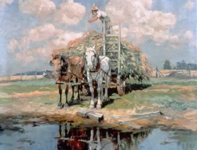  Horse Pulling a Cart 