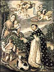 Monteros, La Virgen Entrega el Rosario a Sto. Domingo