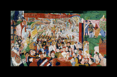 Ensor painting, Entry of Christ into Brussels, 1889