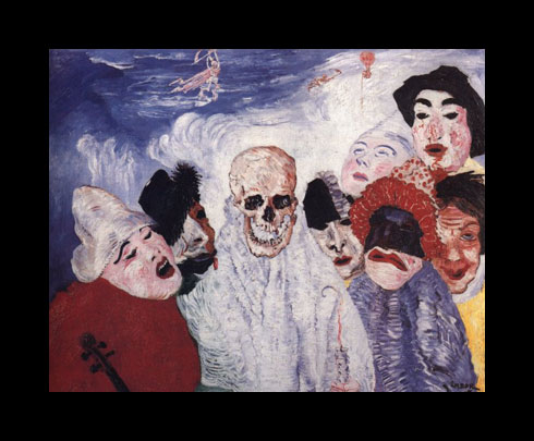 Ensor painting, The Masks and Death