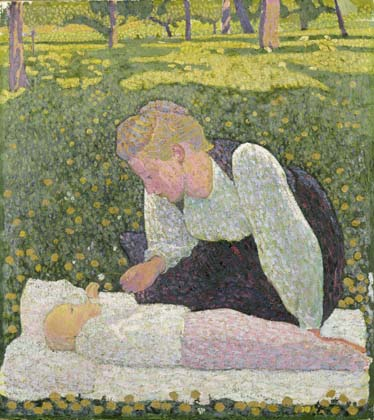 Amiet, Mother and Child in Garden