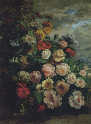 Boulange, Composition of Roses and Dahlias