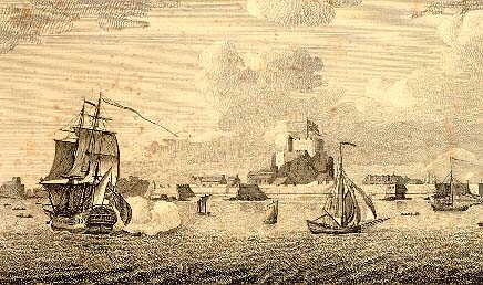 Brooking,  View of Elizabeth Castle in the Island of Jersey 18th Century