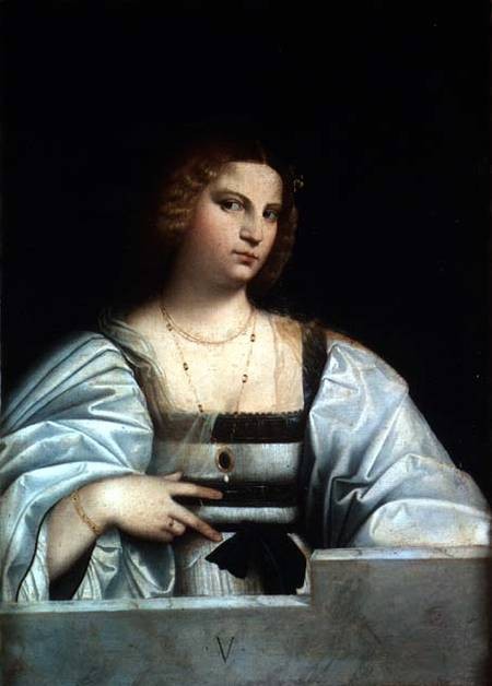 Il Cariani painting, Portrait of a Girl