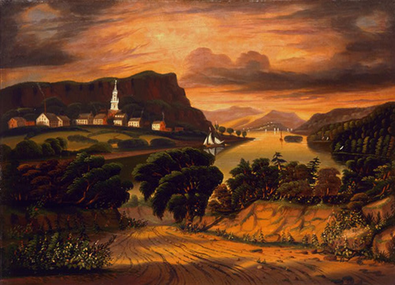 Lake George and the Village of Caldwell. C 1850. Oil on canvas. 22 x 30. NGA.