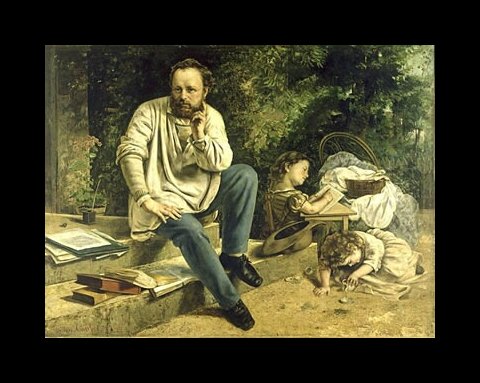 Pierre Joseph Proudhon et Ses Enfants en 1853