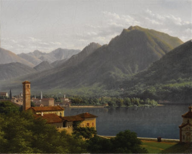 Crisse painting, Lake at Lugano