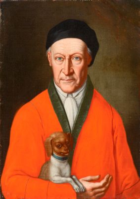 Croce painting, Portrait of Dr. Sylvester Barisani