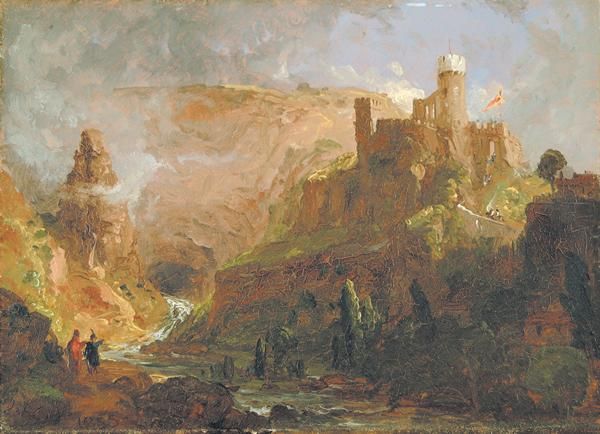 Cropsey, Petrarch's Home Vaucluse, Italy, 1855