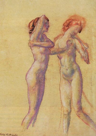 Davies, Two Standing Female Nudes