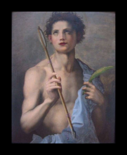 del Sarto Painting, St. Sebastian Holding Two Arrows and the Palm of Martyrdom