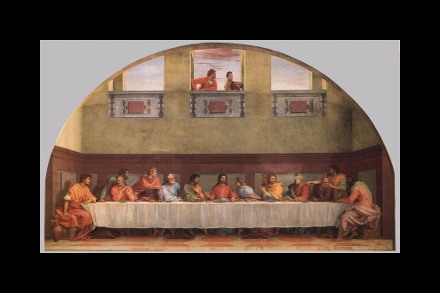 del Sarto Painting, The Last Supper, Fresco, Convent of San Salvi, Florence