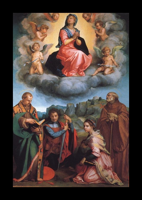 del Sarto Painting, Virign with Four Saints