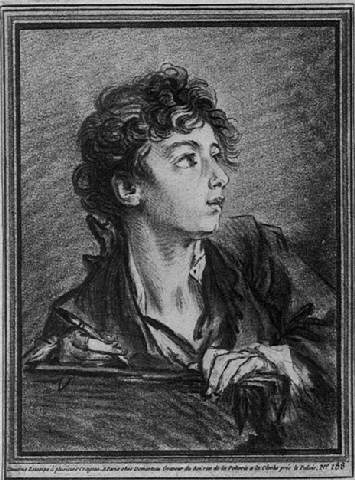Demarteau engraving,Young Writer