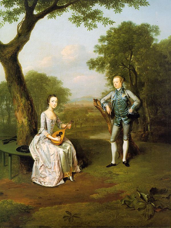 Devis painting, Sir Nathaniel and Lady Caroline Curzon 1754