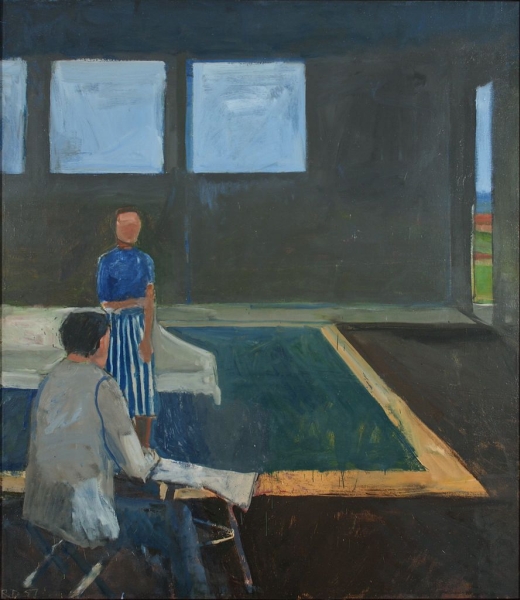 Diebenkorn, Man and Woman in a Large Room