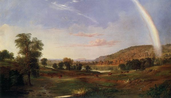 Duncanson, Landscape with Rainbow