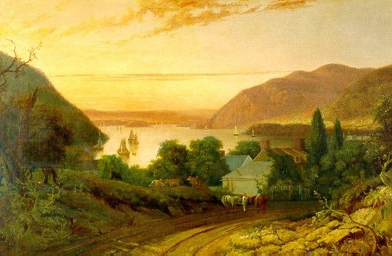 Eastman, Hudson River with a Distant View of West Point, 1834