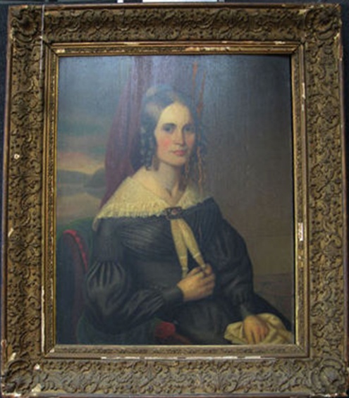 1840. Portrait of Mrs Henry Evans. Oil on panel. 